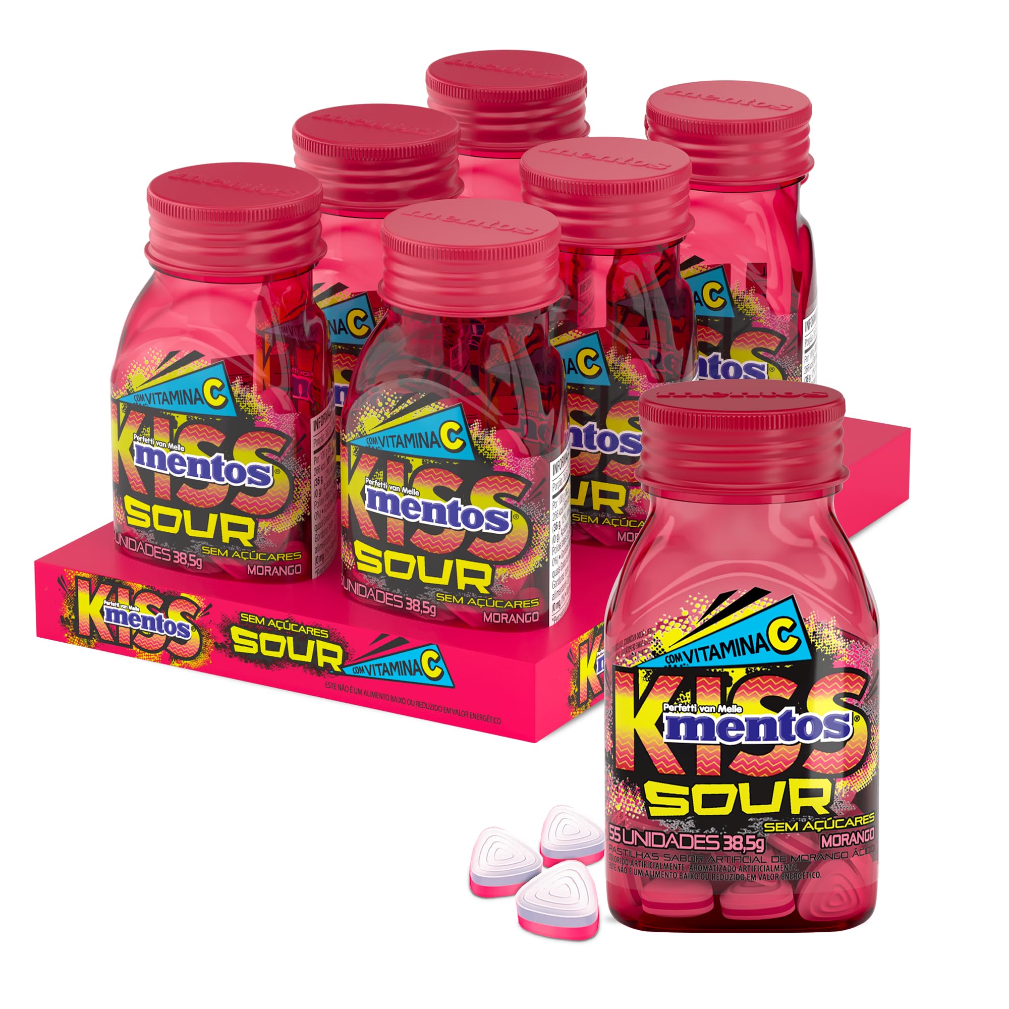 MENTOS KISS SOUR MORANGO