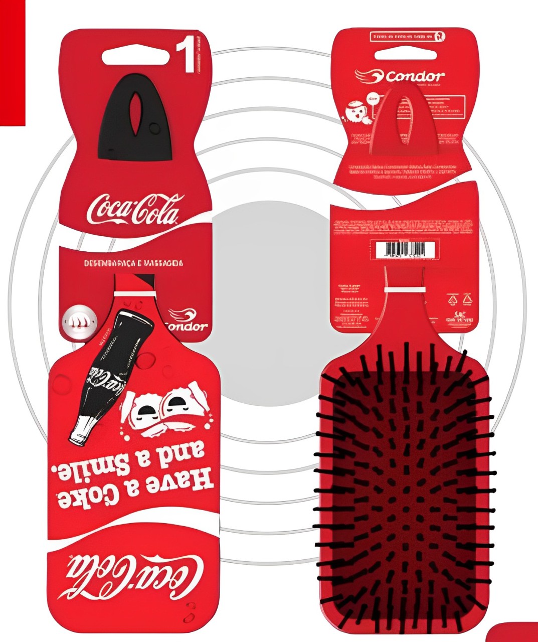 ESCOVA RAQUETE COCA COLA