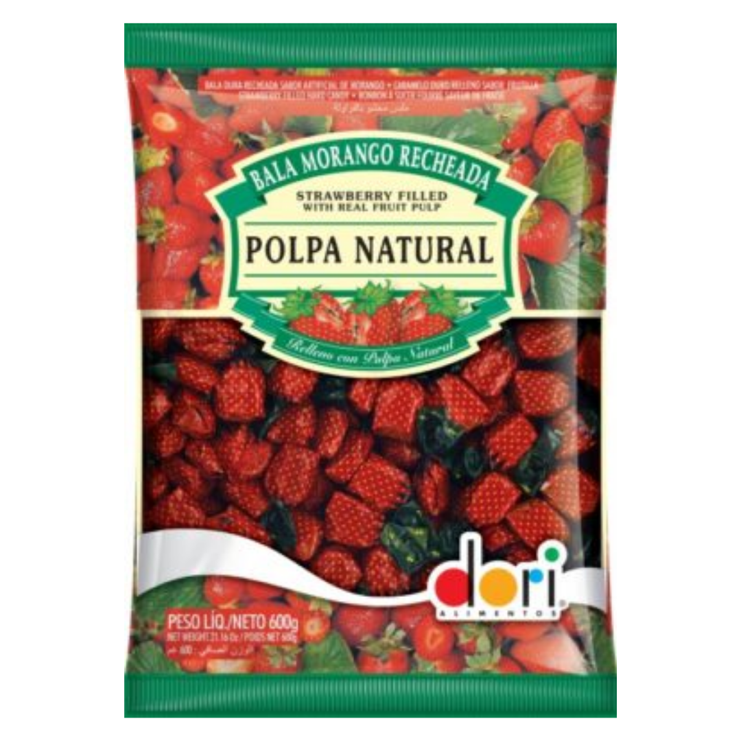BALA MORANGO RECHEADO
